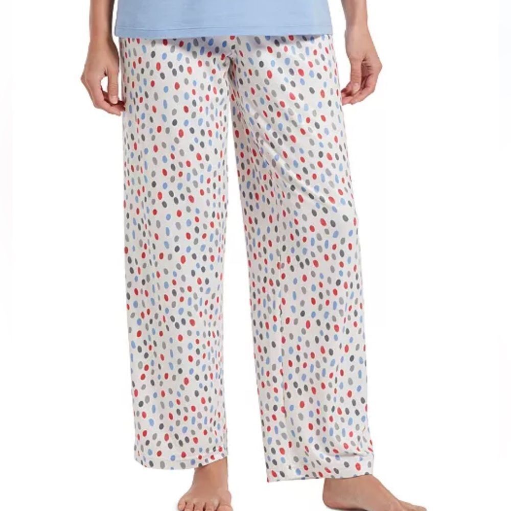 HUE Women’s Colorful Polka Dot Women’s  Pajamas Sleep Pants, Size 1X, NWT‎